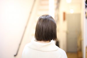 ばっさりＢＯＢにして、まろやかカラーにチェンジ！
