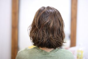 伸ばし中の髪にゆる～くデジタルパーマ◎