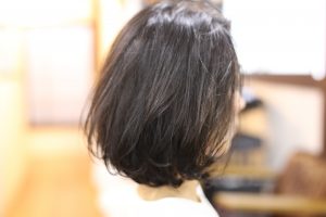 ギリギリ結べる長さに切ってデジタルパーマ◎