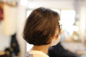 スタイリングを楽にするならデジタルパーマが◎　バッサリカット！